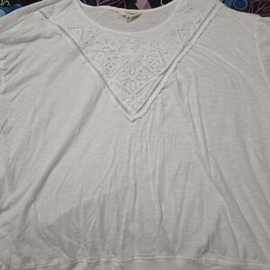Lucky Brand White Boxy Tee